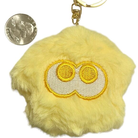 Splatoon Squid Inkling Chibi Plushie Keychain w Clip and Keyring in Yellow - Picture 7 of 10